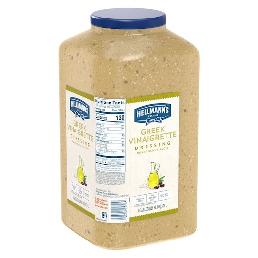 Hellmann s Greek Vinaigrette Dressing, 1 Gallon, 4 Per Case
