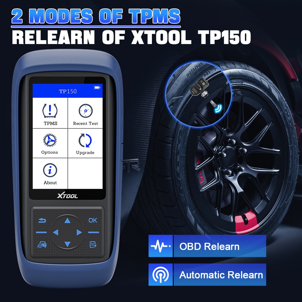 XTOOL TP150 Car TPMS Scanner Tire Check Relearn TPMS Diagnostic Programming Tool