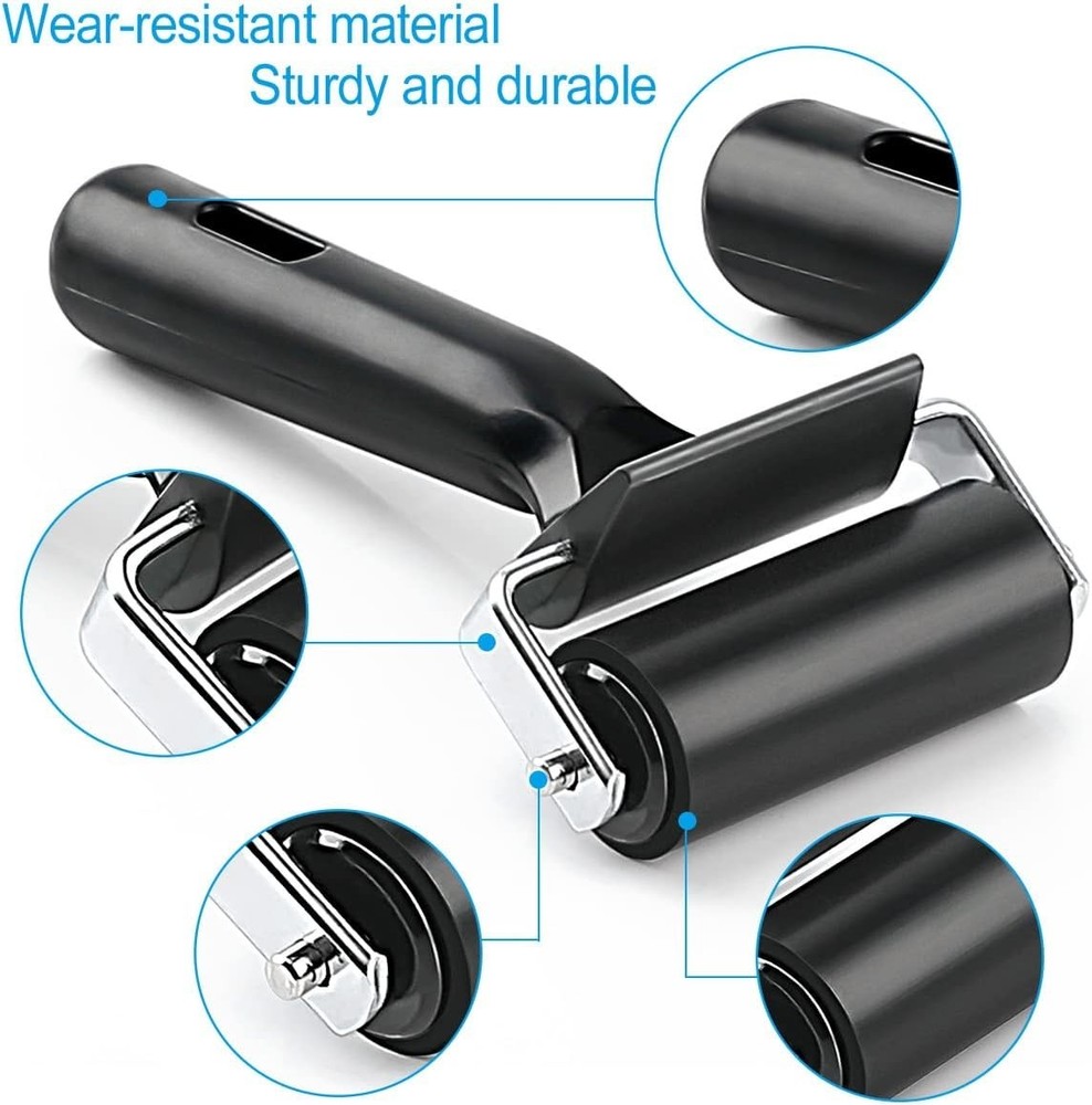 Professional 2.5-Inch Rubber Roller - Essential Tool for Printmaking & Taping