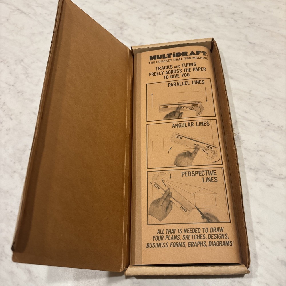Multidraft Compact Drafting Machine Abbeon Cal with Box & Instructions Vintage