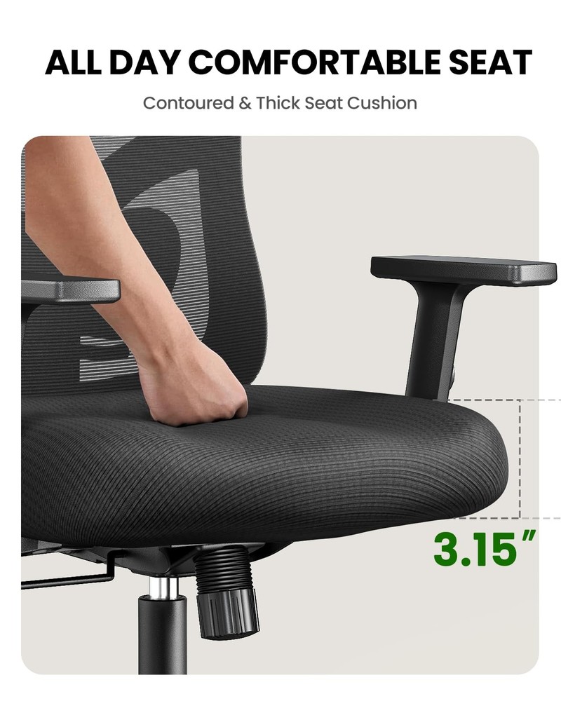 Ergonomic Office Chair Gaming with Lumbar Support 2D Headrest Adjustable