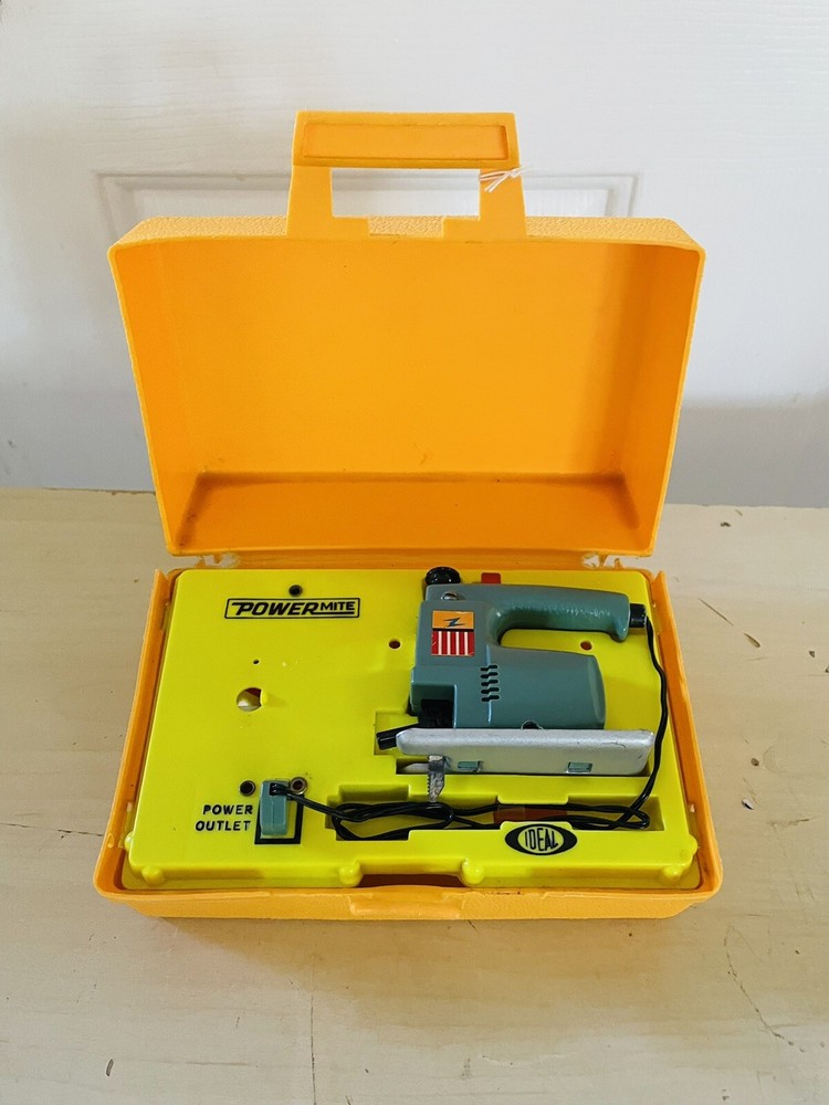Old Vintage IDEAL Powermite Buffer With Case Tool Toy