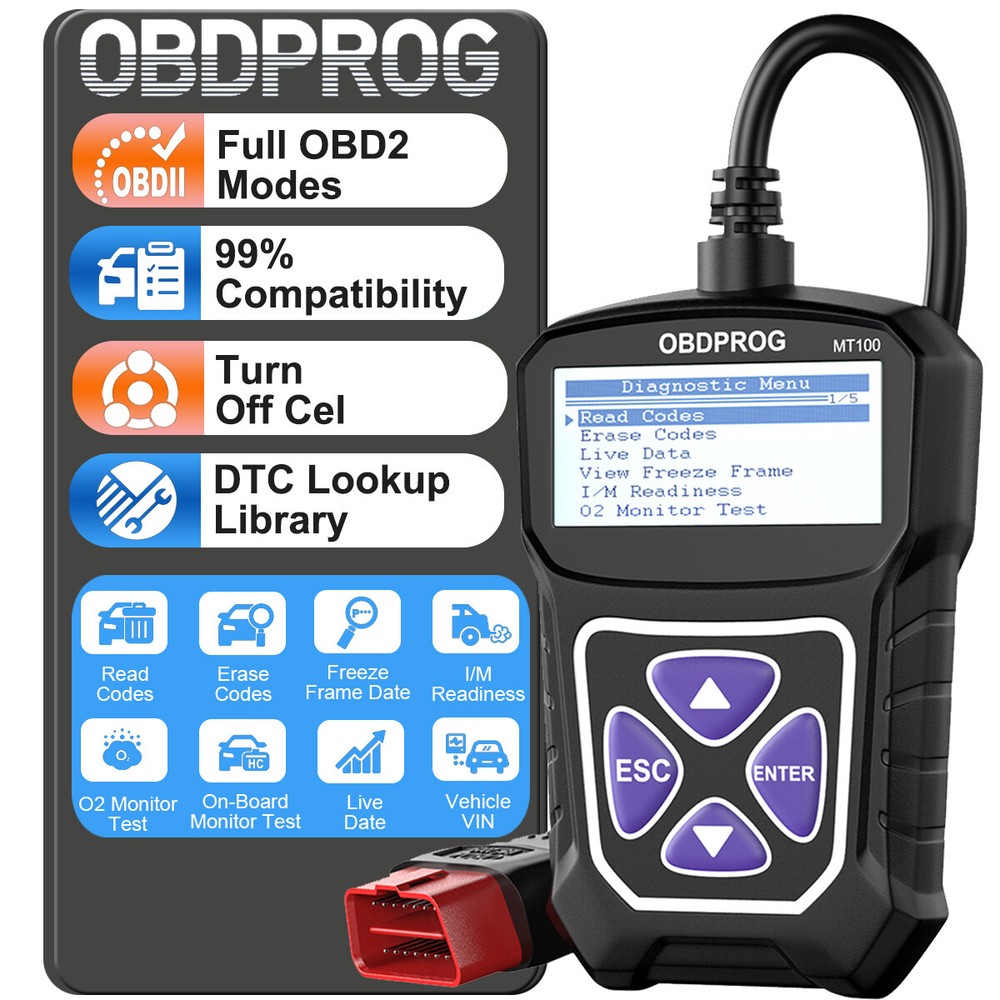 ANCEL MT100 OBD2 Scanner Code Reader Car Diagnostic Scan Tool Check Engine Fault