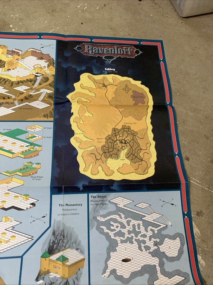 TSR Ravenloft Forbidden Lore Map Only 1992