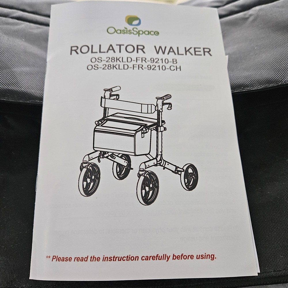 OASIS-SPACE ROLLATOR WALKER, EXCELLANT CONDITION, LTD USE , HEAVY DUTY
