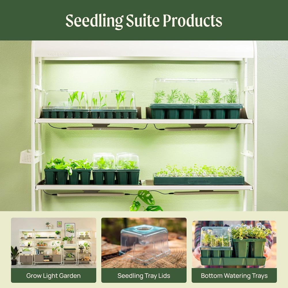 10" x 20" 76 Cells Seed Starter Tray Stackable Starting Germination Trays,4 Sets