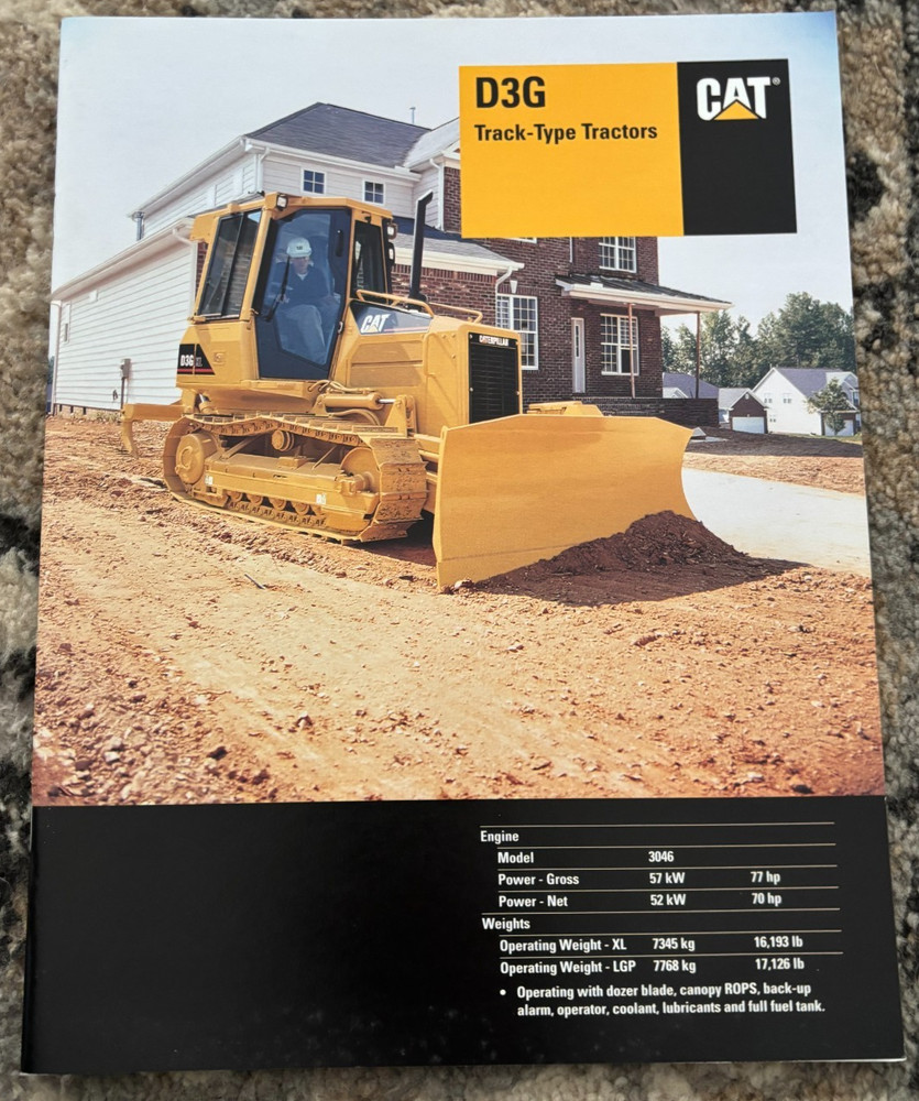 Caterpillar CAT D3G Crawler Tractor Dozer Brochure AMIL25