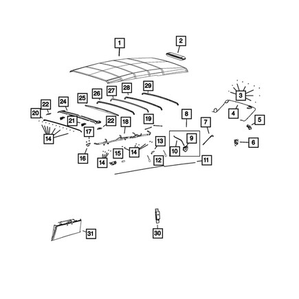Mopar 68252399AA Tie Down Strap