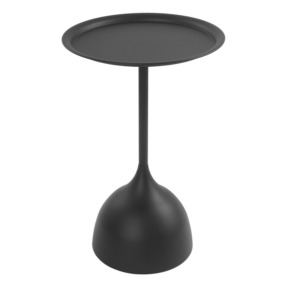 Modern Side End Table Round Side Table Freestanding Living Room Side Table Black