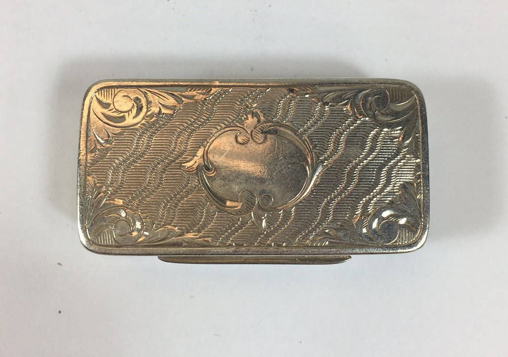 Antique Probably French Solid Silver Snuff Box Boars Head II Mark 29.1g