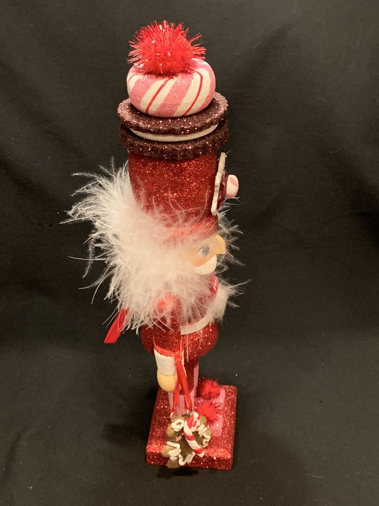 Kurt Adler 12" Red Gingerbread with Cookie Hat Nutcracker (HA0066)