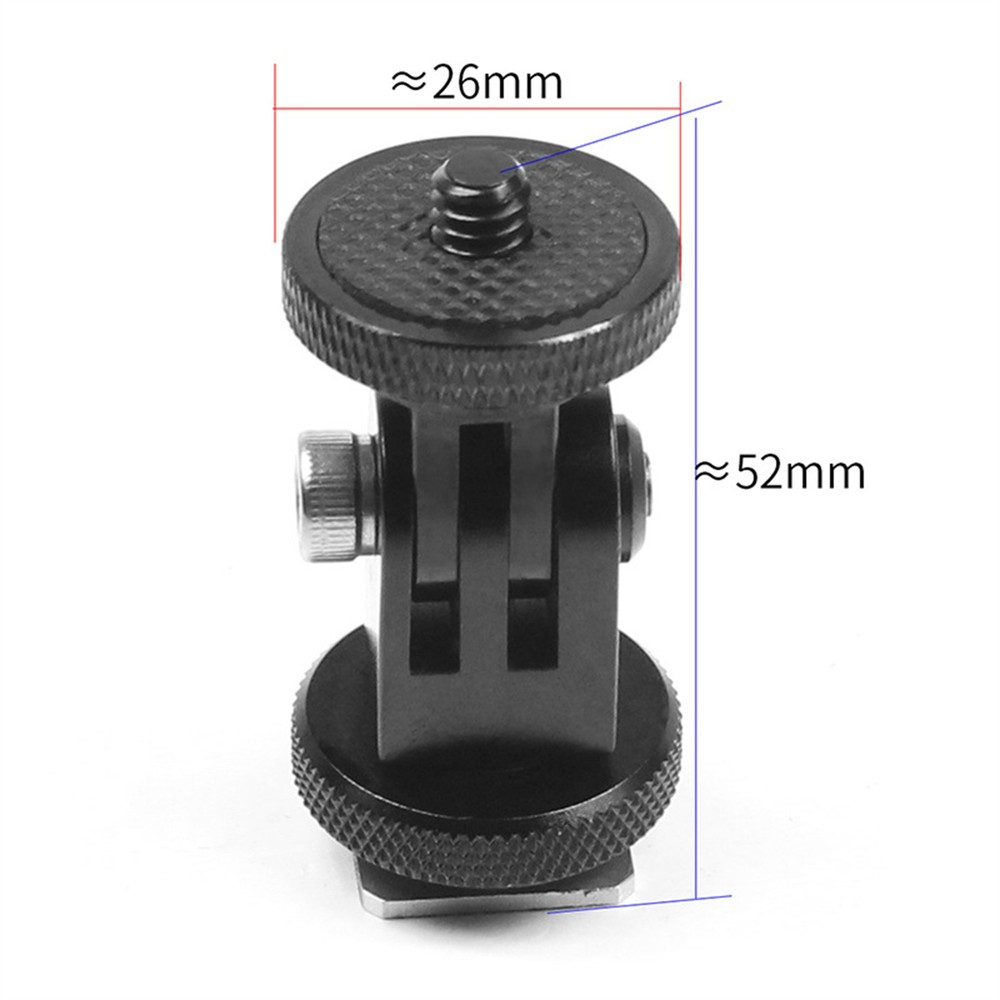 1PC 360° Rotatable Cold Shoe 1/4 Screw Adapter Mounting Bracket For GoPro Camera