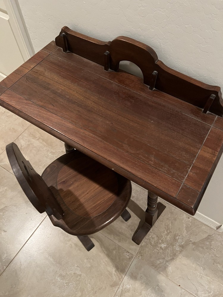 Antique Matching Desk & Chair