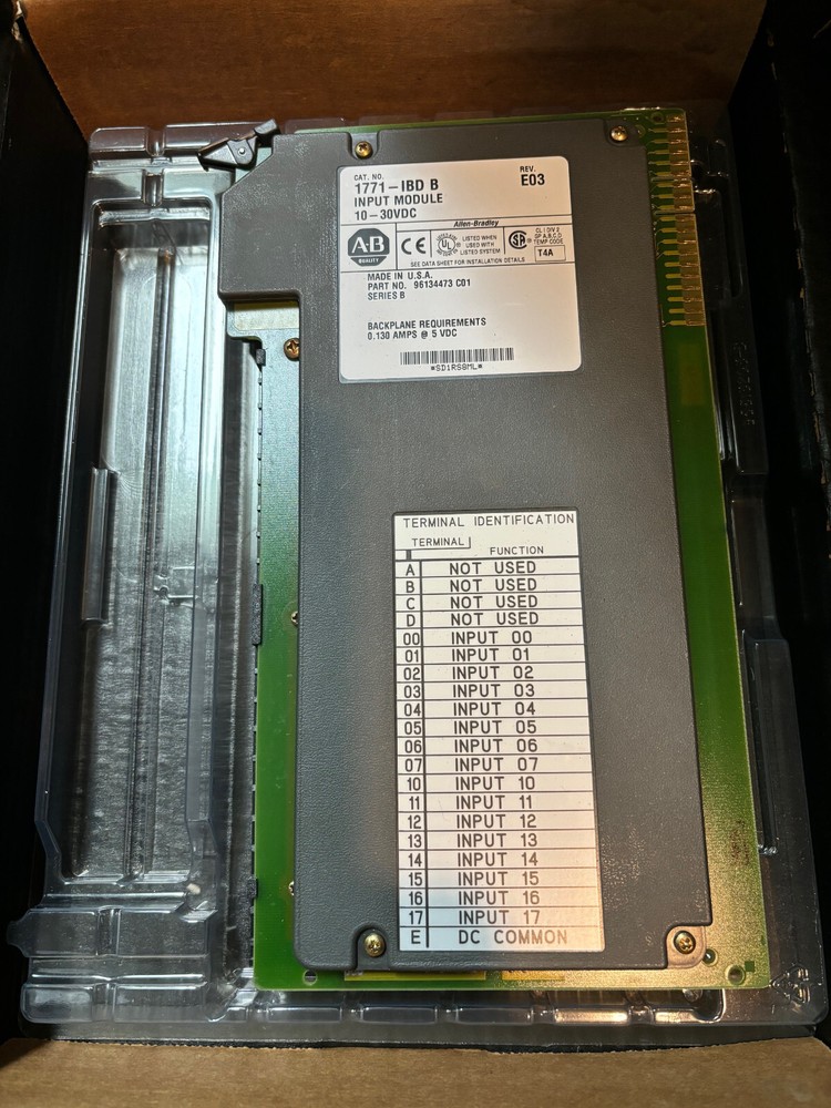Allen Bradley DC (10-30V) CAT # 1771-IBD Input Module 17