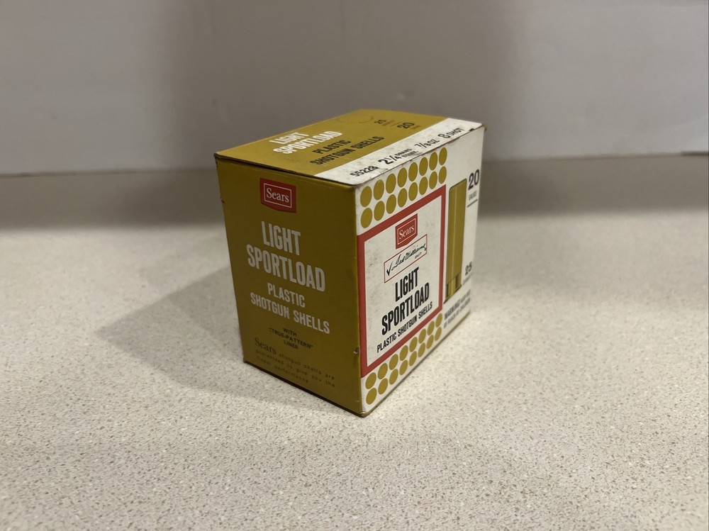 SEARS. TED WILLIAMS, 20 GAUGE Light Sport LOAD SHELL BOX Empty