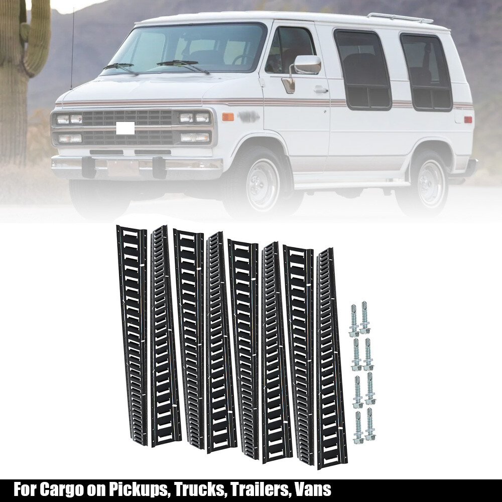 8 Pack 5' E Track Tie Down Rails System Power Coated E-Tracks for Cargo Trailers