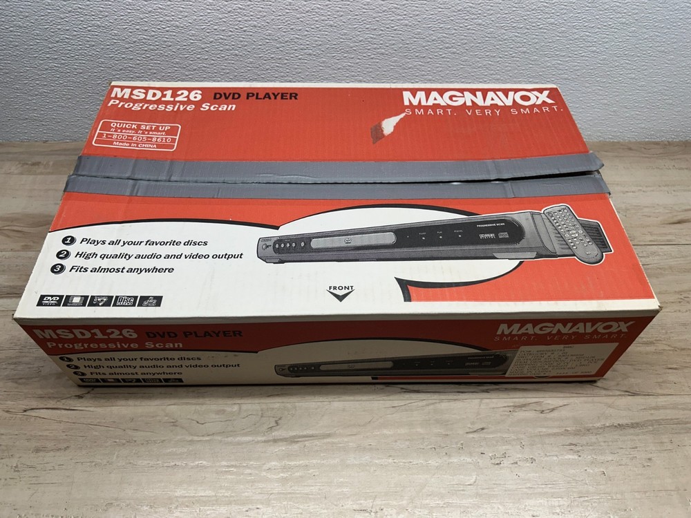 2006 Magnovox MSD126 DVD Player With Remote And Component Cables Tested Works