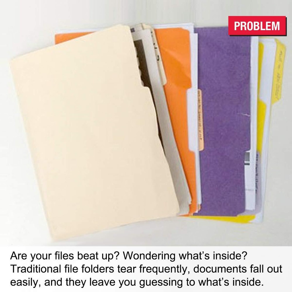 PocketFile Clear Poly Document Folder 3-Cut Tab Letter Size 36 Pack 6 Colors