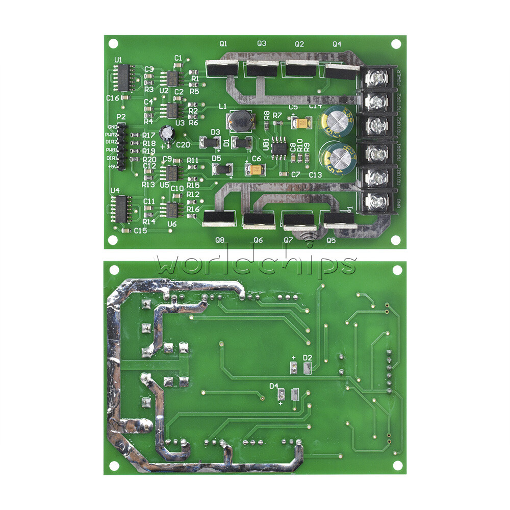 Dual DC Motor Driver Module board H-bridge MOSFET IRF3205 3-36V 15A