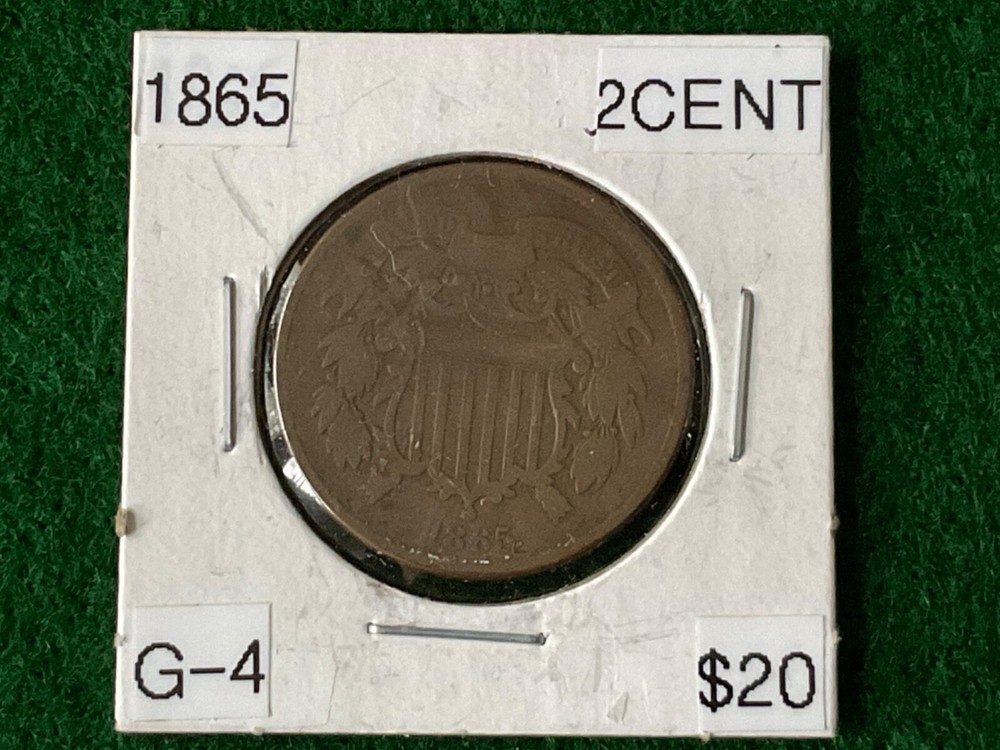 1865 2 cent Coin ~T;1