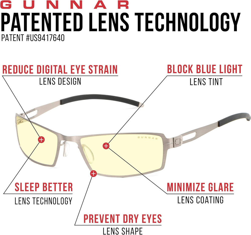 - Premium Gaming and Computer Glasses - Blocks 65% Blue Light - Sheadog, Mercury