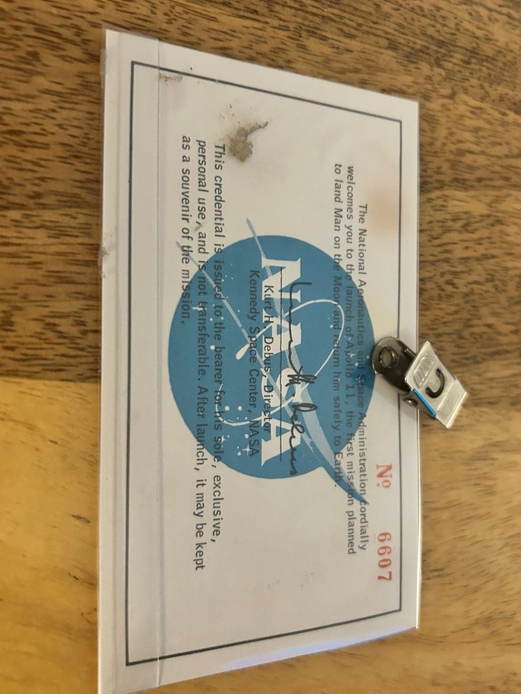 Original Apollo 11 Launch Pass