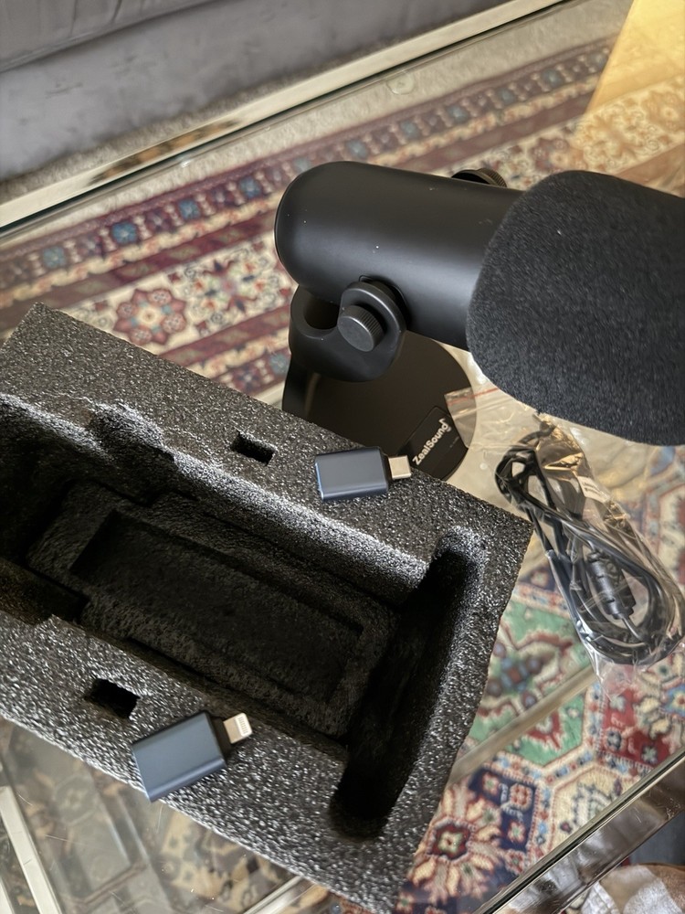 ZealSound K66 USB Studio Microphone Black Noise-Cancelling Plug & Play