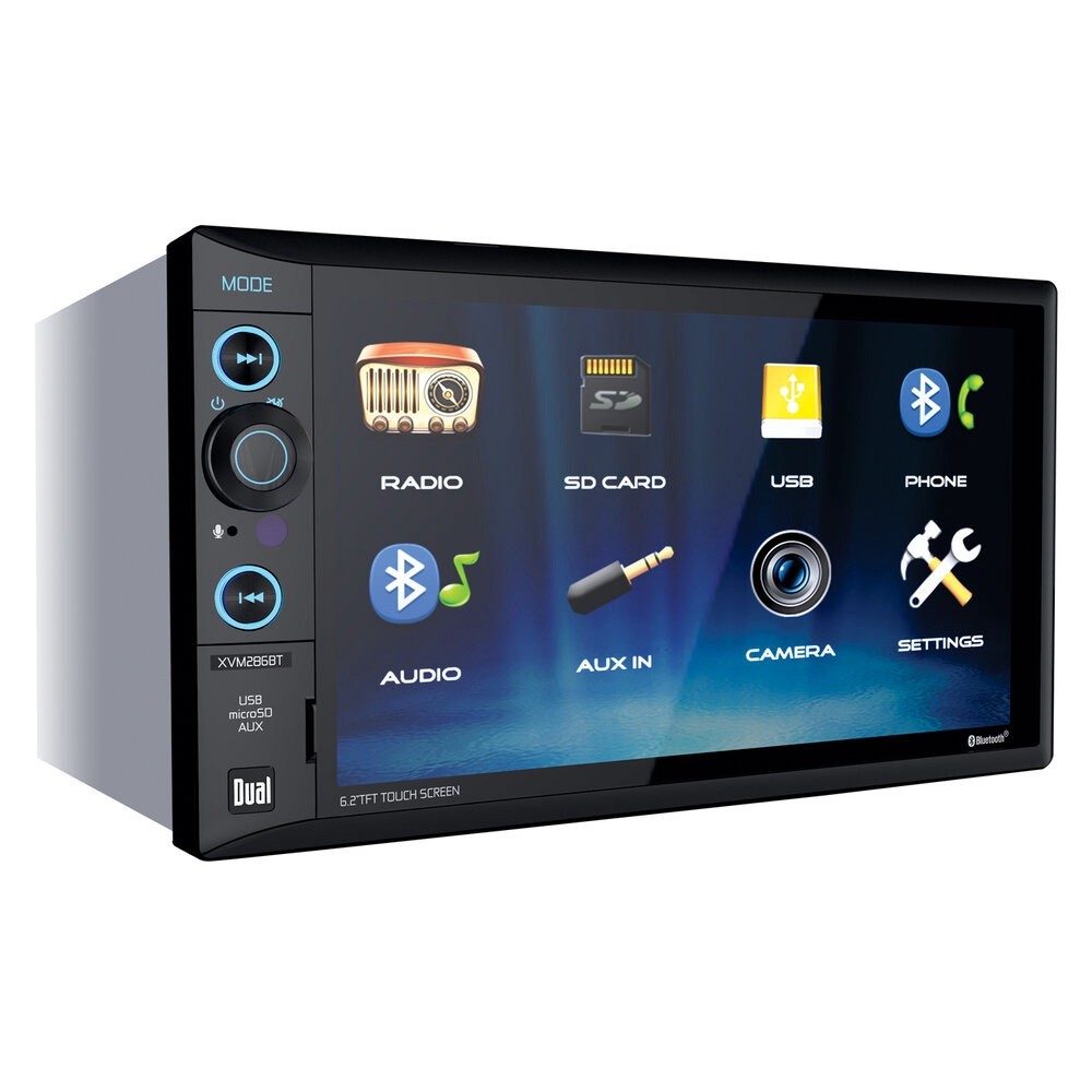 Dual Electronics XVM286BT 6.2 inch LCD Multimedia Touch Screen Receiver W Wiring