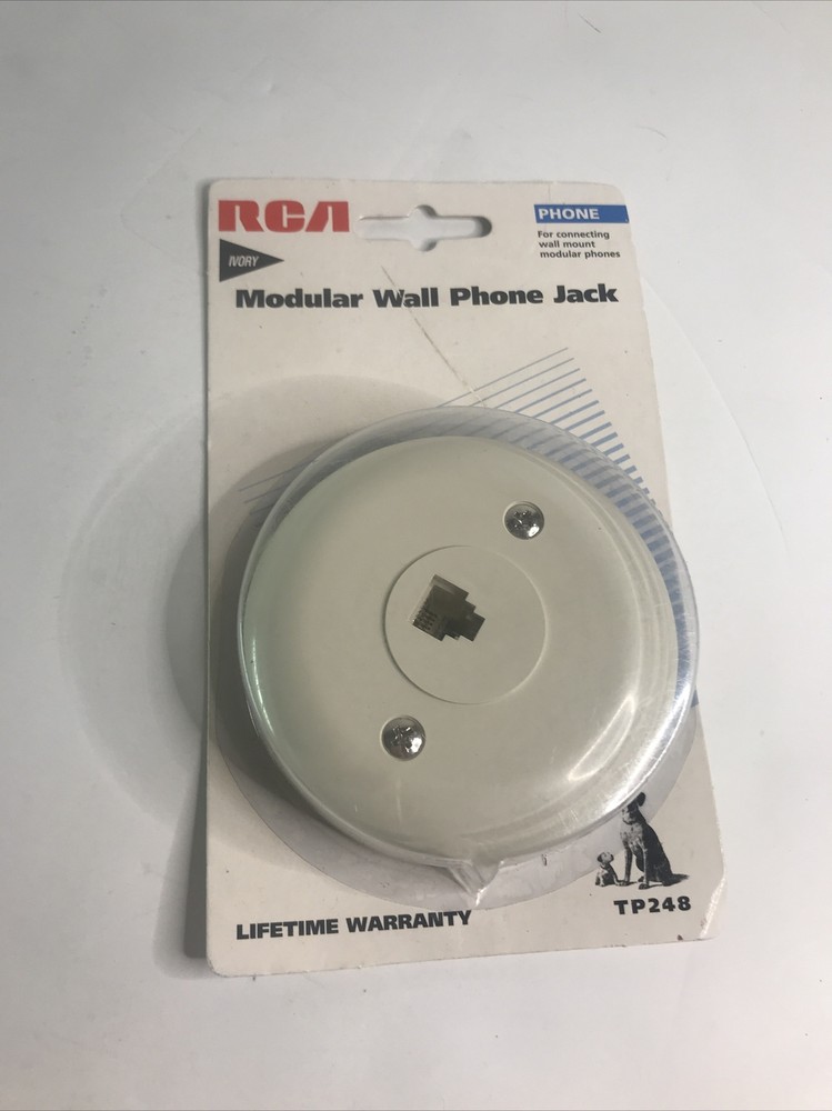 RCA Modular Wall Phone Jack New 1858