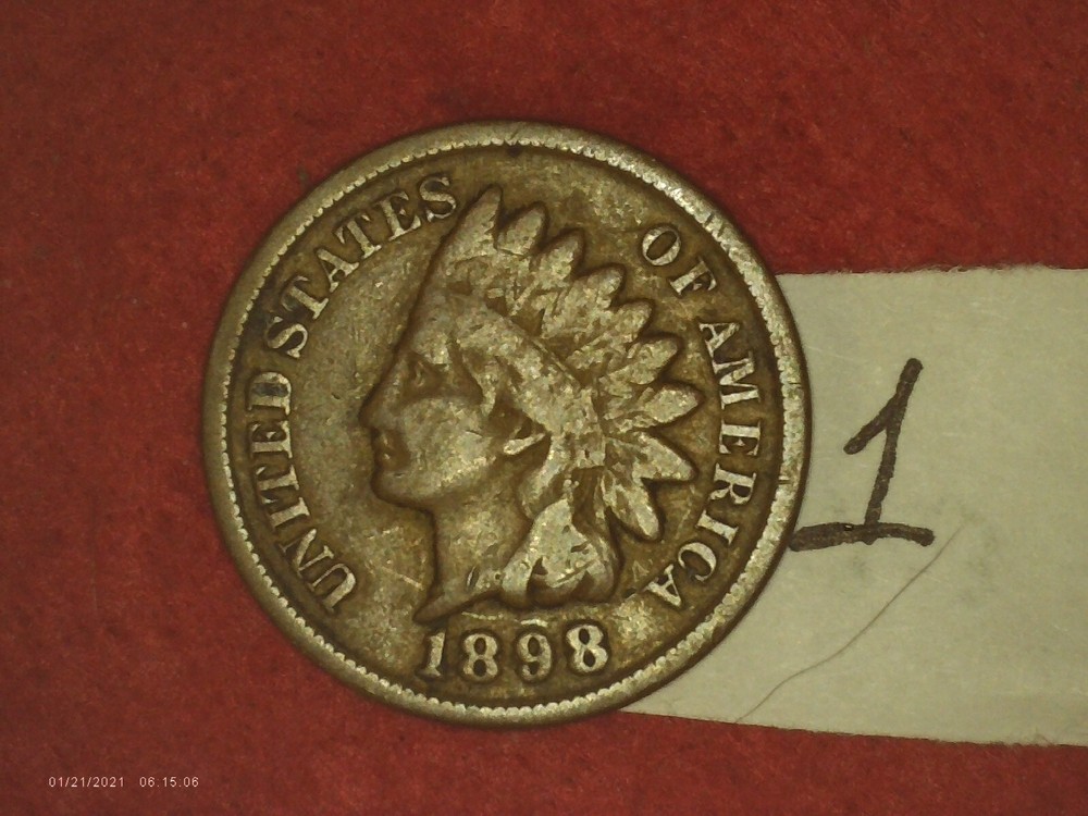 1898 X 2 Indian Head Cents