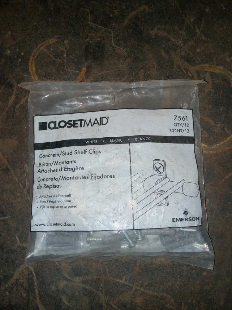 ClosetMaid 7561 Concrete Shelf Clips
