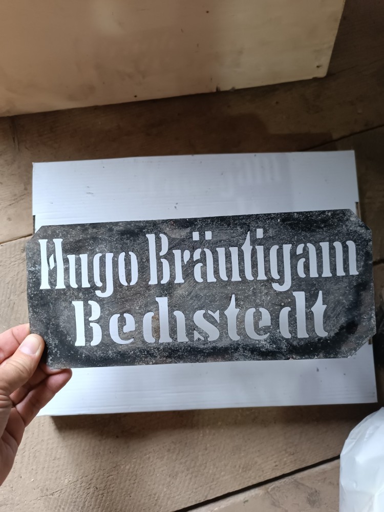 WW2 WWII GERMAN Stenciled plaque.ORIGINAL