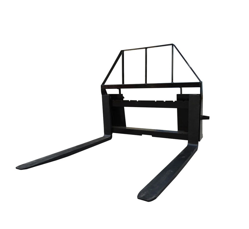 AGT Skid Steer 48'' Pallet Fork Frame Quick Tach Attachments For Standard Loader