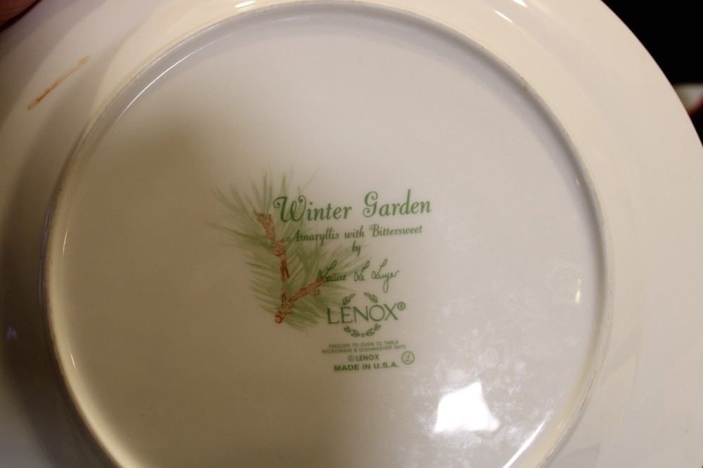 Lenox Winter Garden 7 Dinner Plates 11 3/8"