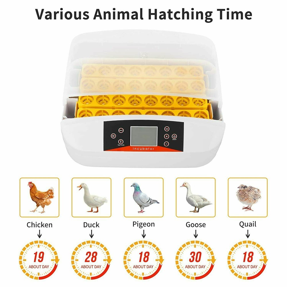 32 Egg Incubator Breeder Digital Egg Incubator Automatic Egg Turning Temperature