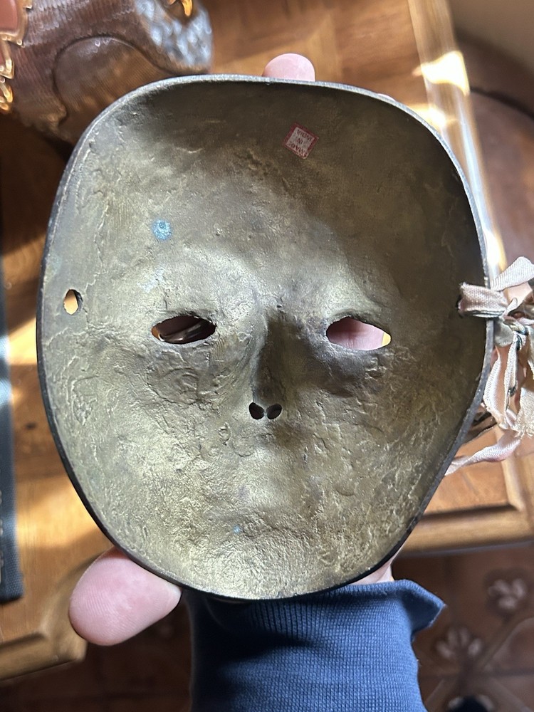Solid Brass Vintage Woman Indian Mask