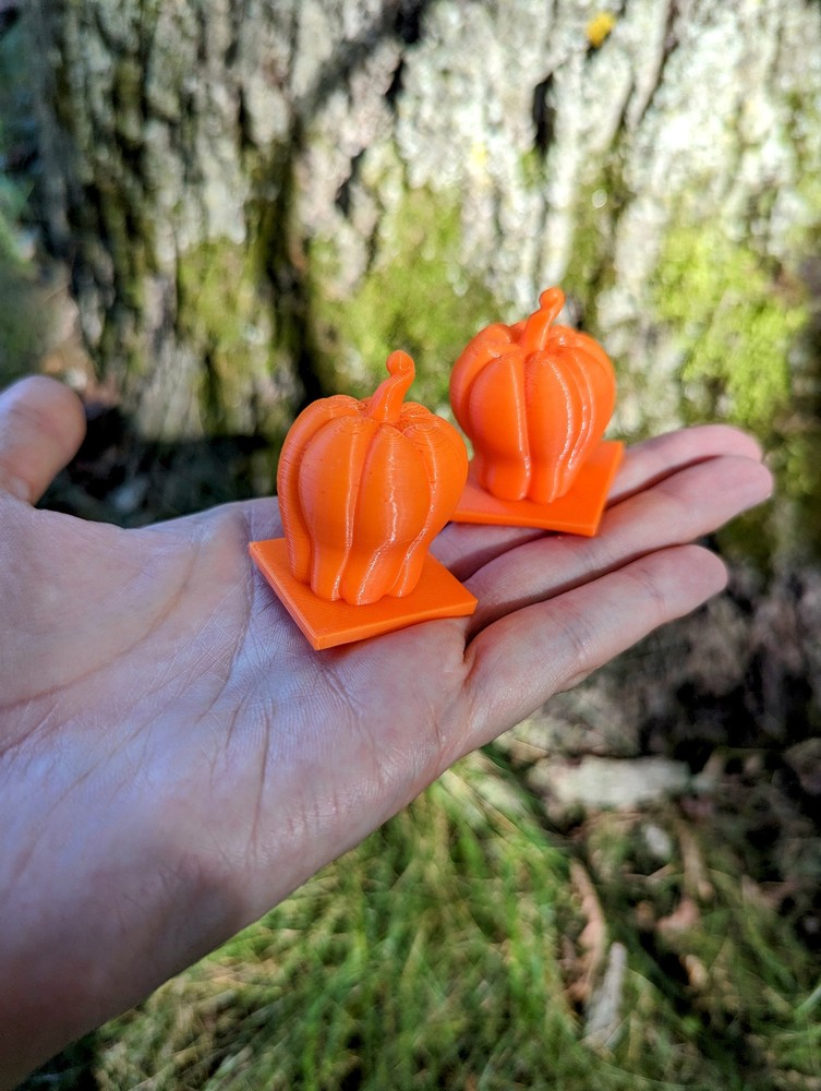 Orange PLA Pumpkins Tiny 3d Printed Pumpkins PLA Squash Autumn Pumpkins Fa