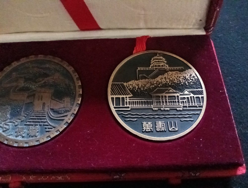 Two China Bronze Medallions