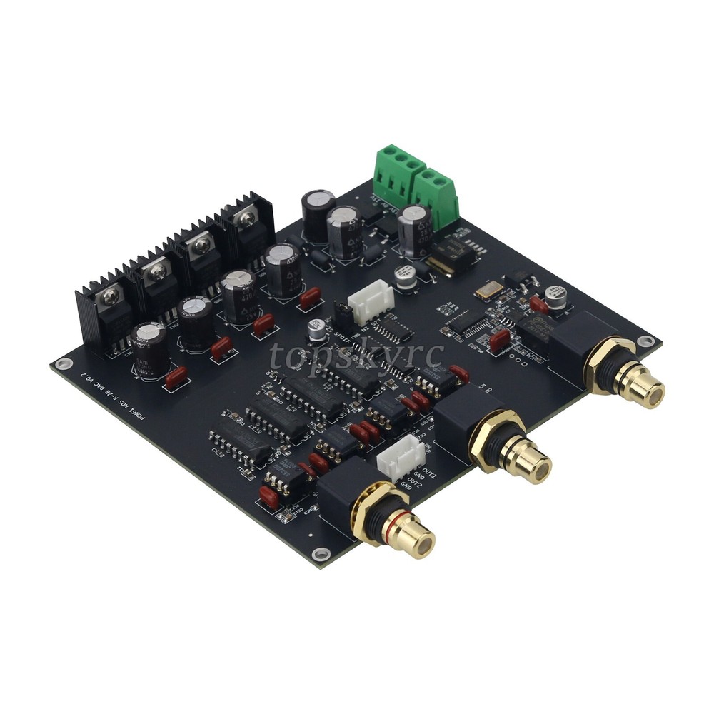 HIFI R2R DAC PCM61 Decoder Four-parallel Differential Design Vinyl Style tps