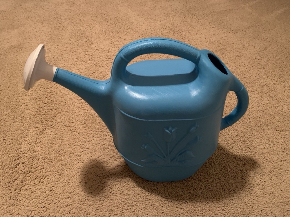 2 Gallon Blue Watering Can for Plants