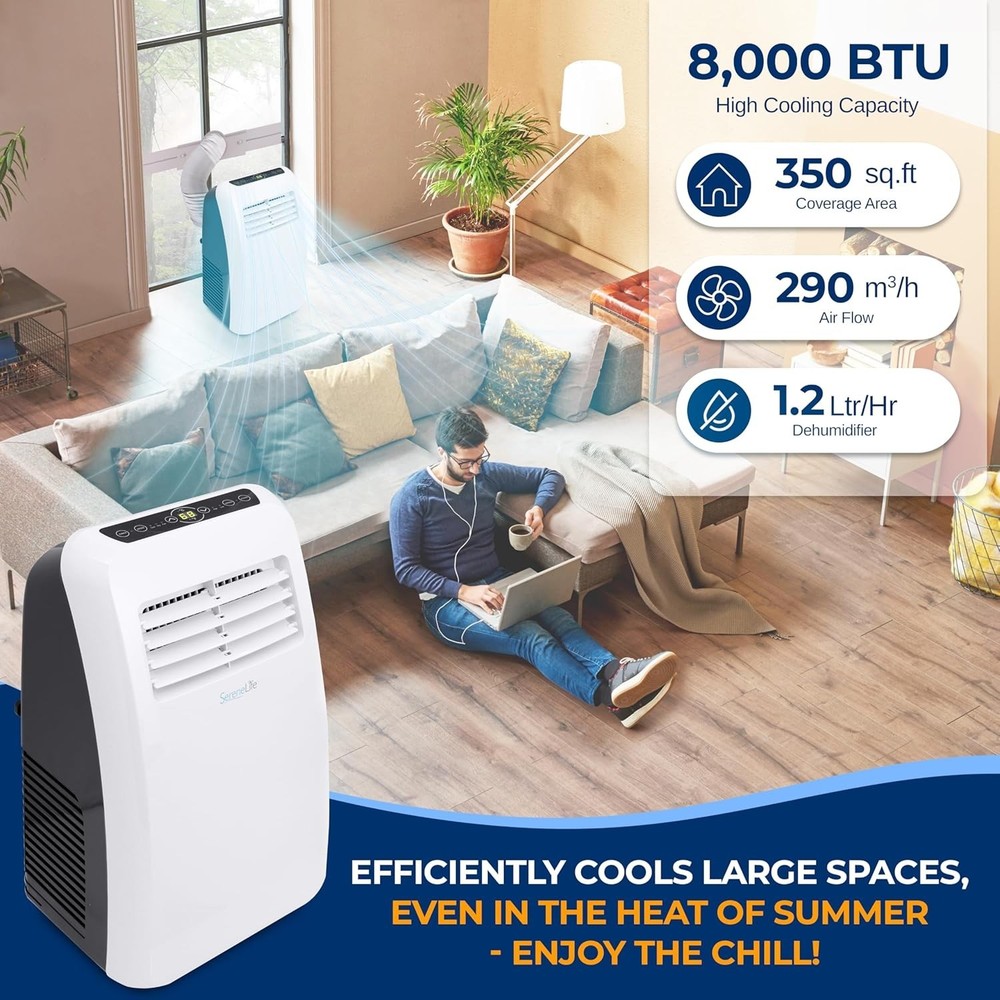 3-in-1 Portable Air Conditioner with Built-in Dehumidifier Function,Fan Mode,...