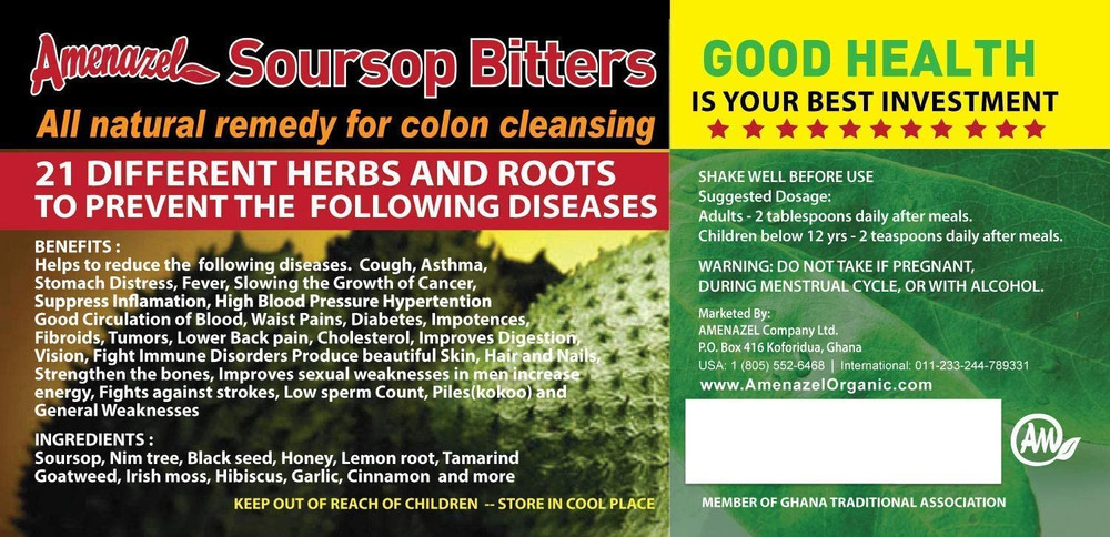 Amenazel Soursop Bitters 16oz