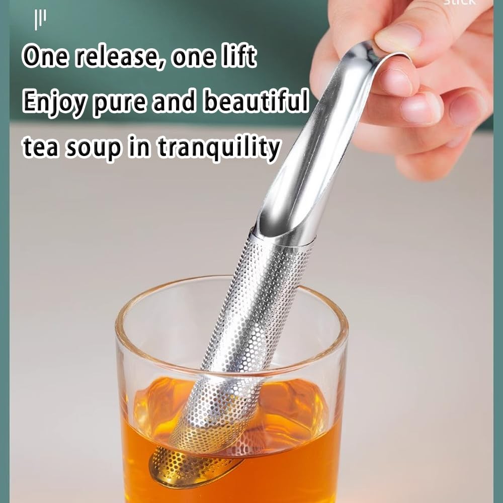 2 Pack Stainless Steel Tea Infuser with Long Handle for Leaf Tea Coffee