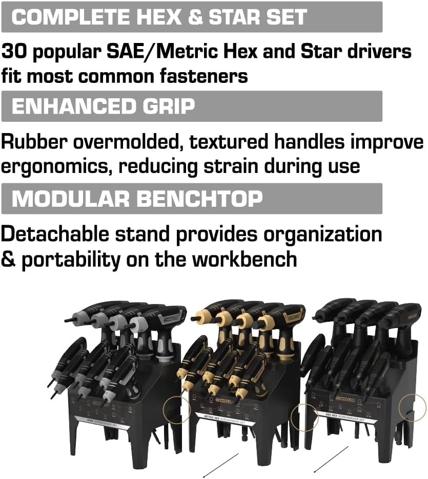 SAE Metric Hex Torx P Handle Set for Gunsmithing Tools
