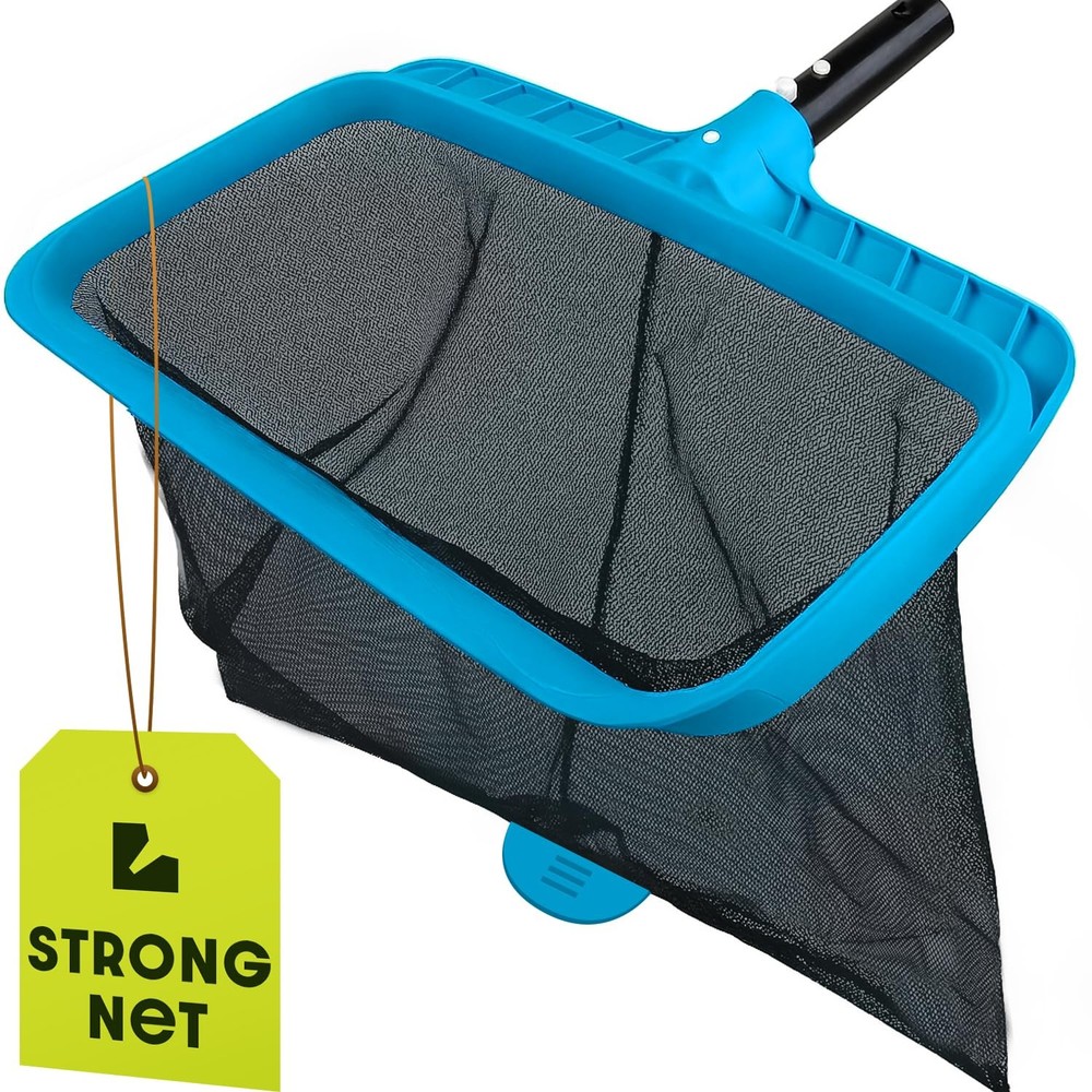 Lime UltraDurable Pool Skimmer Net – Deep Fine Mesh for Efficient Leaf & Debr...
