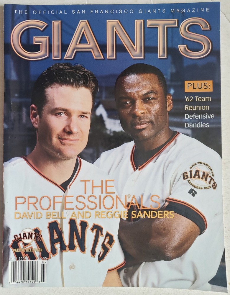 2002 San Francisco Giants Program David Bell Reggie Sanders Cover Bonds