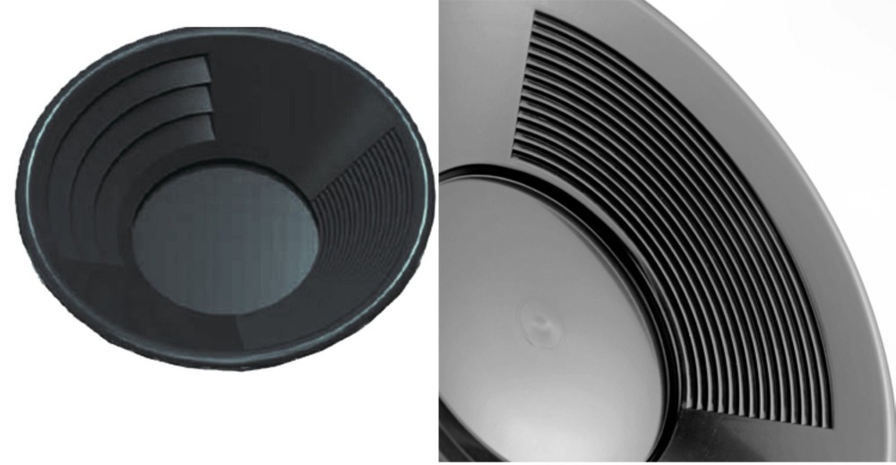 SE 12" PANNING GOLD PAN - BLACK