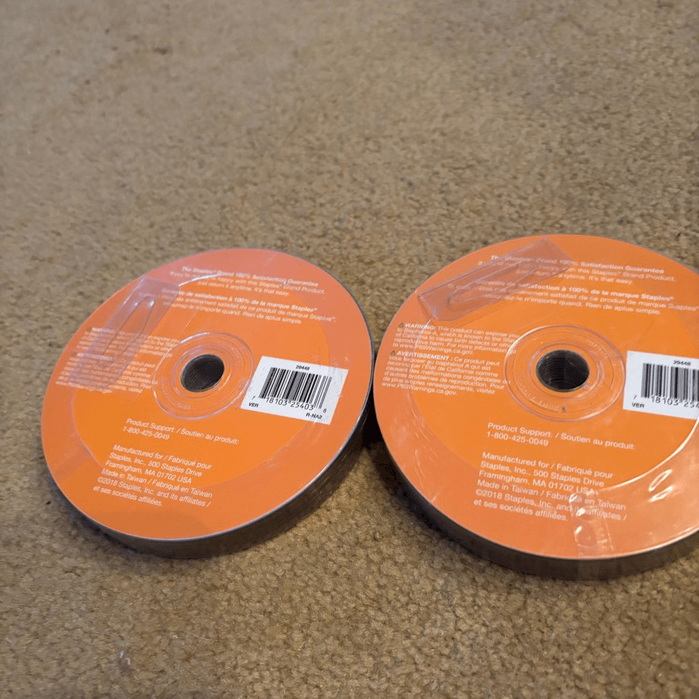 2 Staples DVD+R Recordable 10 Pack Disk Packs