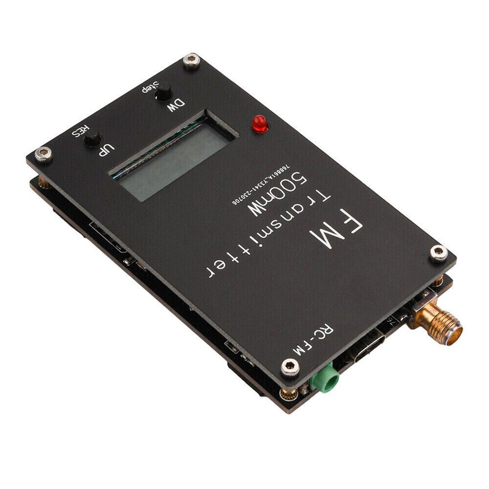 High performance Stereo Transmitter for FM Broadcasts 500mW Output LCD Display