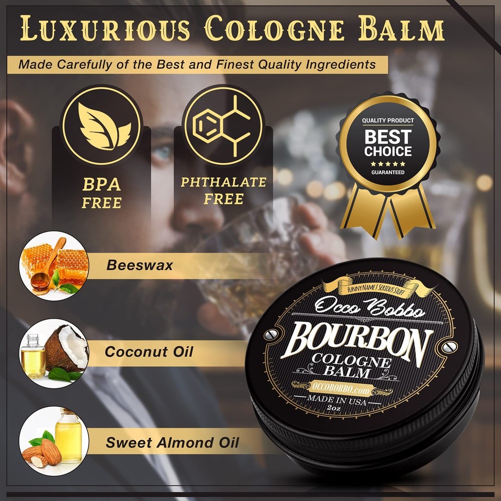 Occo Bobbo - Solid Cologne Bourbon and Sandalwood Scent. Solid Bourbon Cologn...